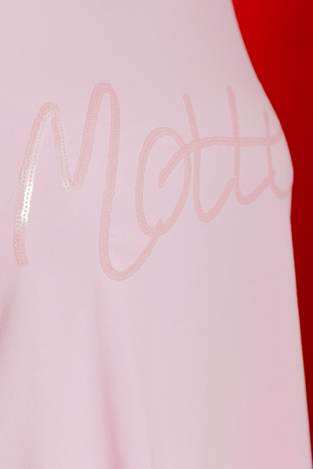 Pink Motto Sequin T-Shirt
