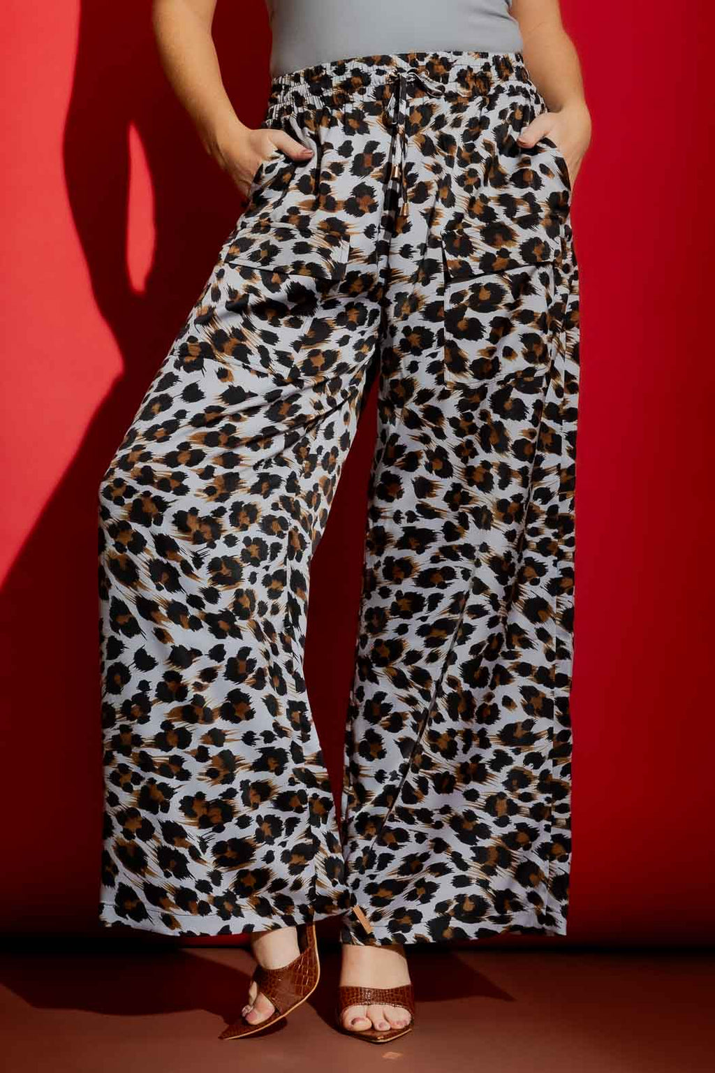 Pale Blue Animal Cargo Culottes Pale Blue