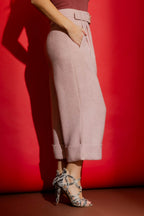 Pink Tweed Cleo Cuff Pant