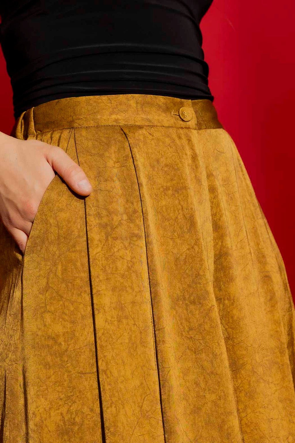 Gold Wide Leg Culotte