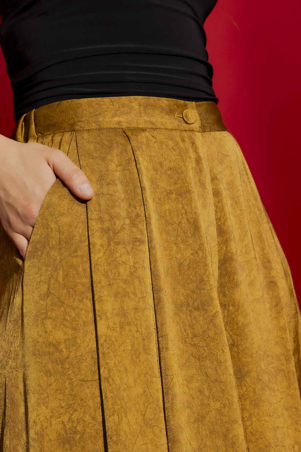 Gold Wide Leg Culotte