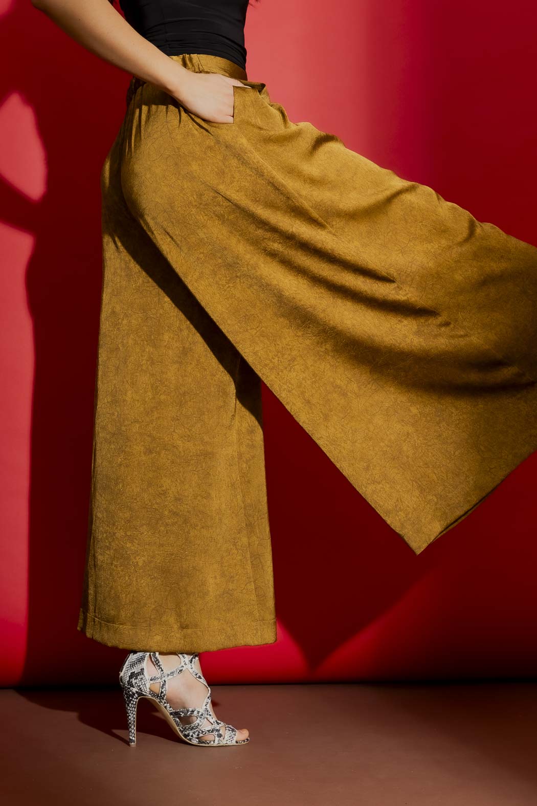 Gold Wide Leg Culotte