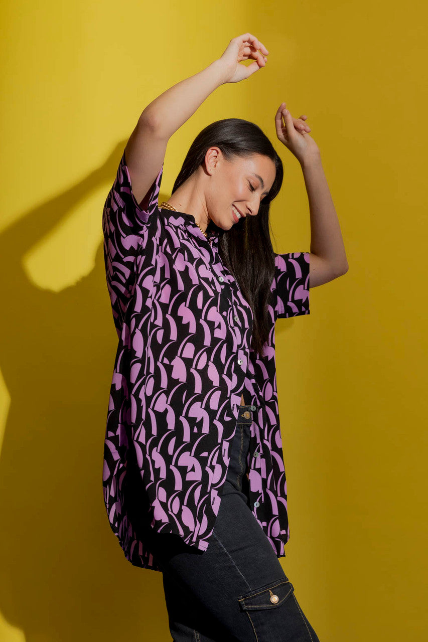 Pink/Black Half Sleeve Blake Shirt