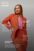 Orange Sisca Blazer