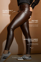 Coffee Croc Coated Miracle Pant
