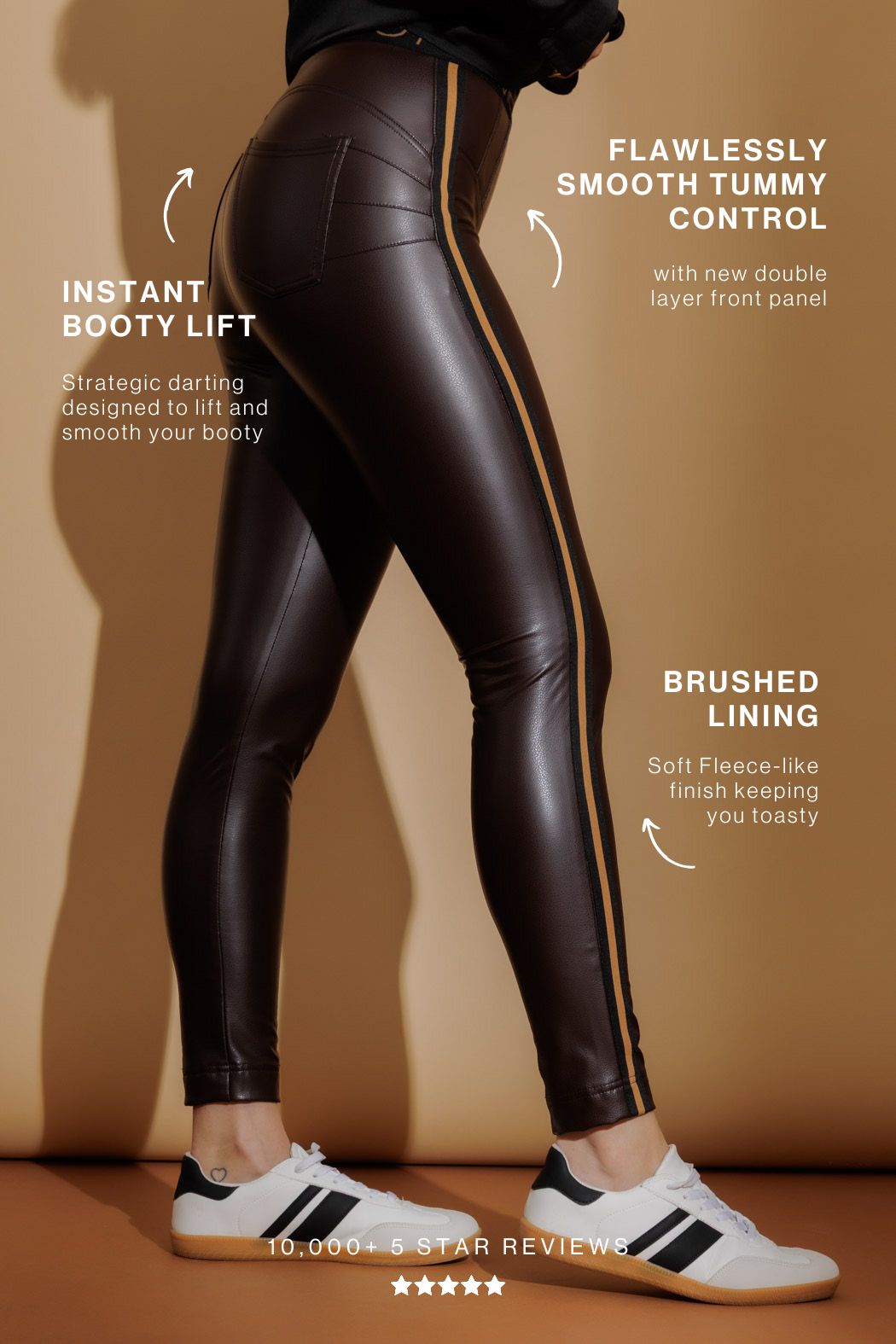 Coffee Coated Stripe Miracle Pant