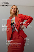 Ponte Sisca Blazer In Red