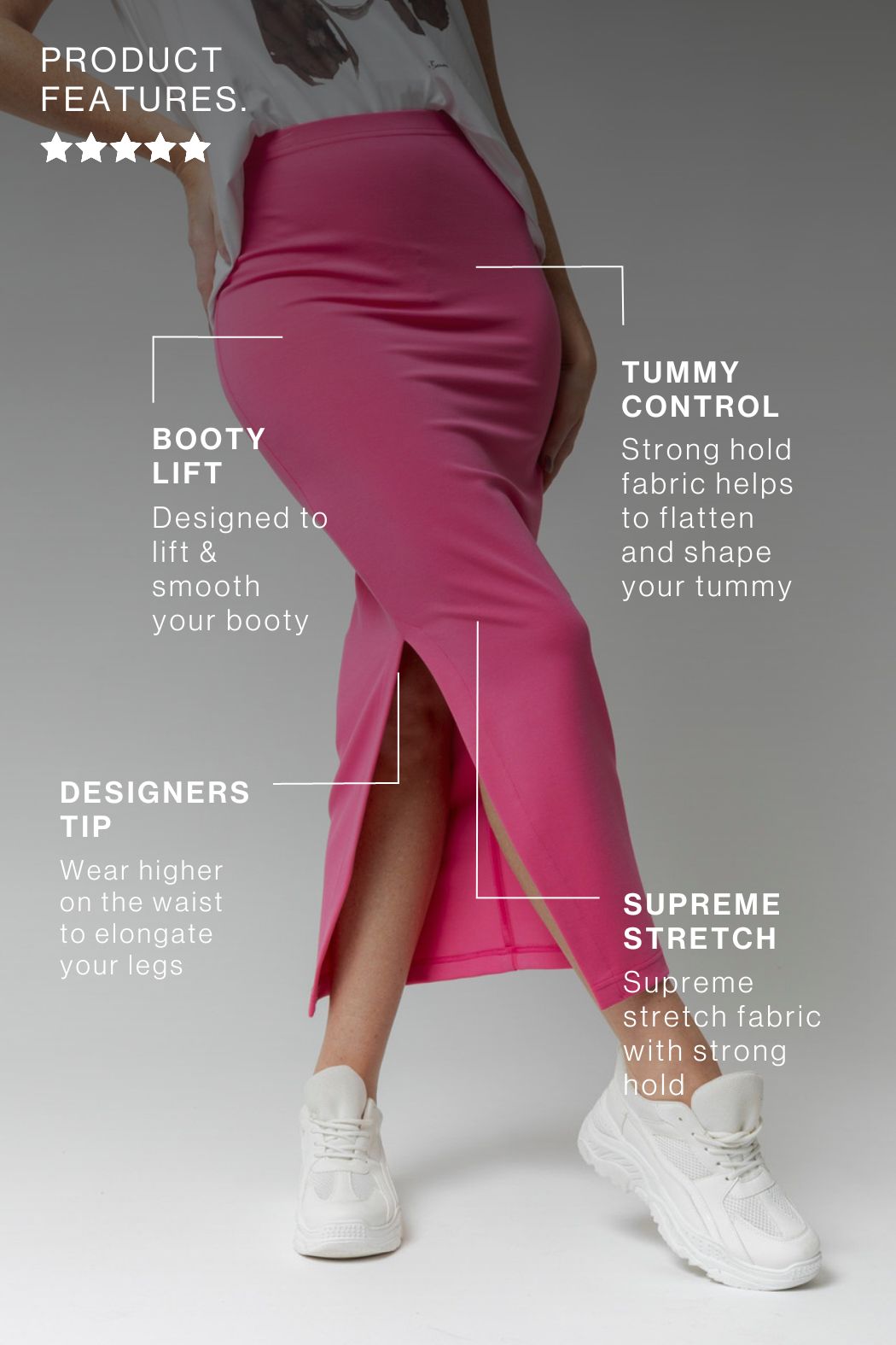 Pink Ponte Miracle Skirt