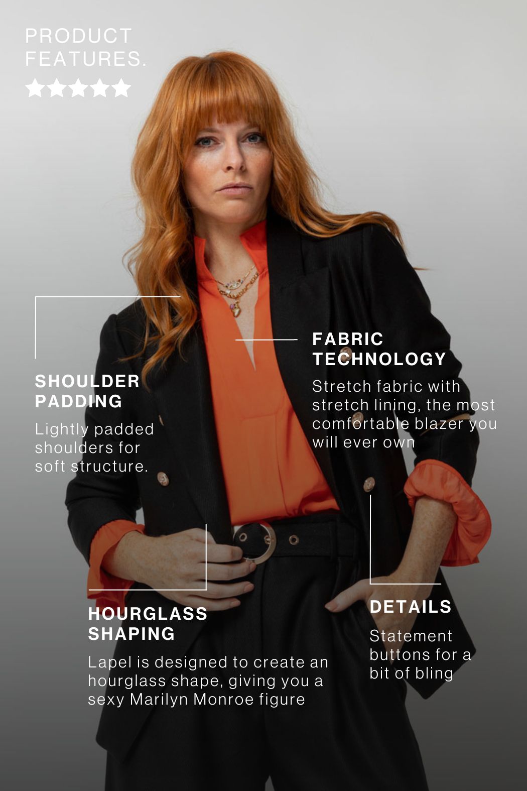 Black Twill Sisca Blazer