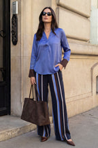 Slate Glow Cuffed Blogger Shirt