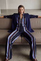 Stripe Longline Blogger Shirt