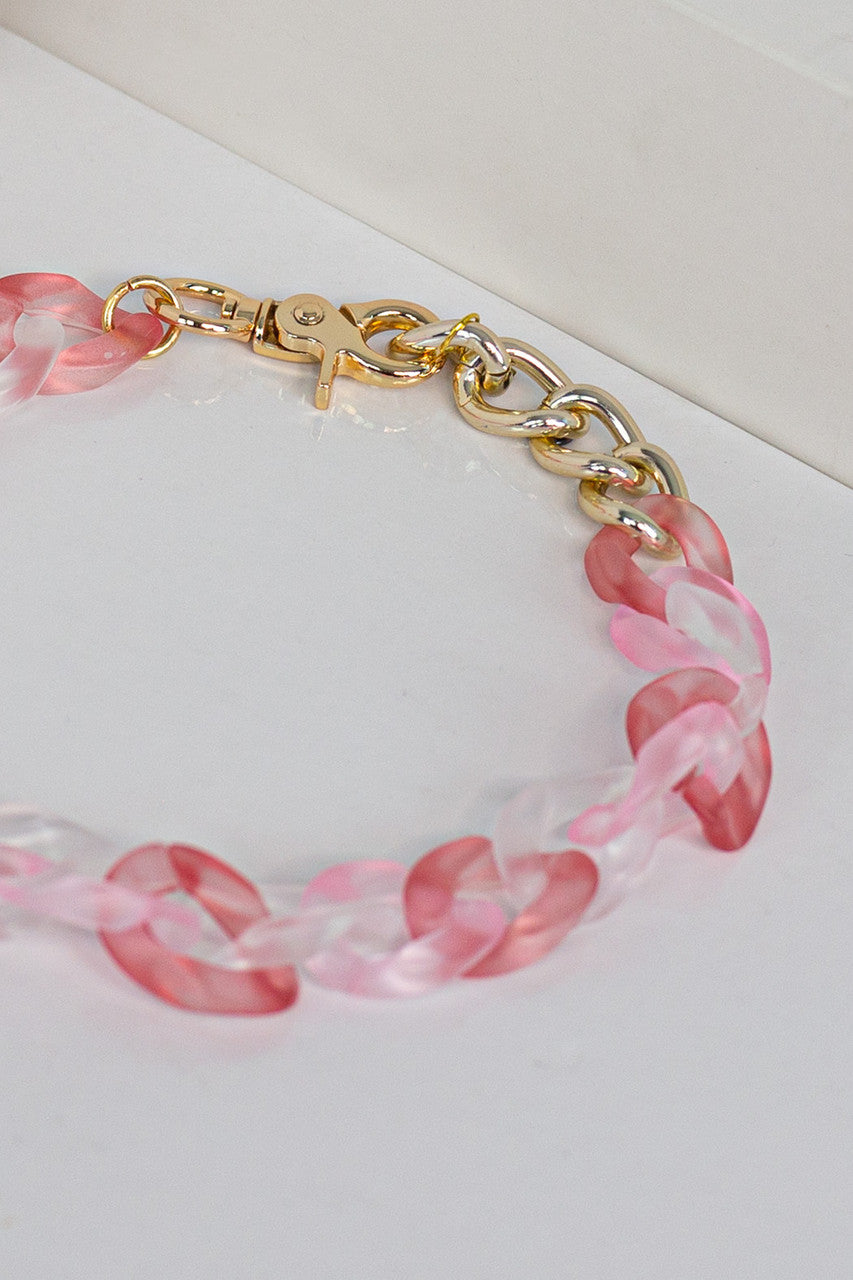 Pink Resin Necklace - SALE