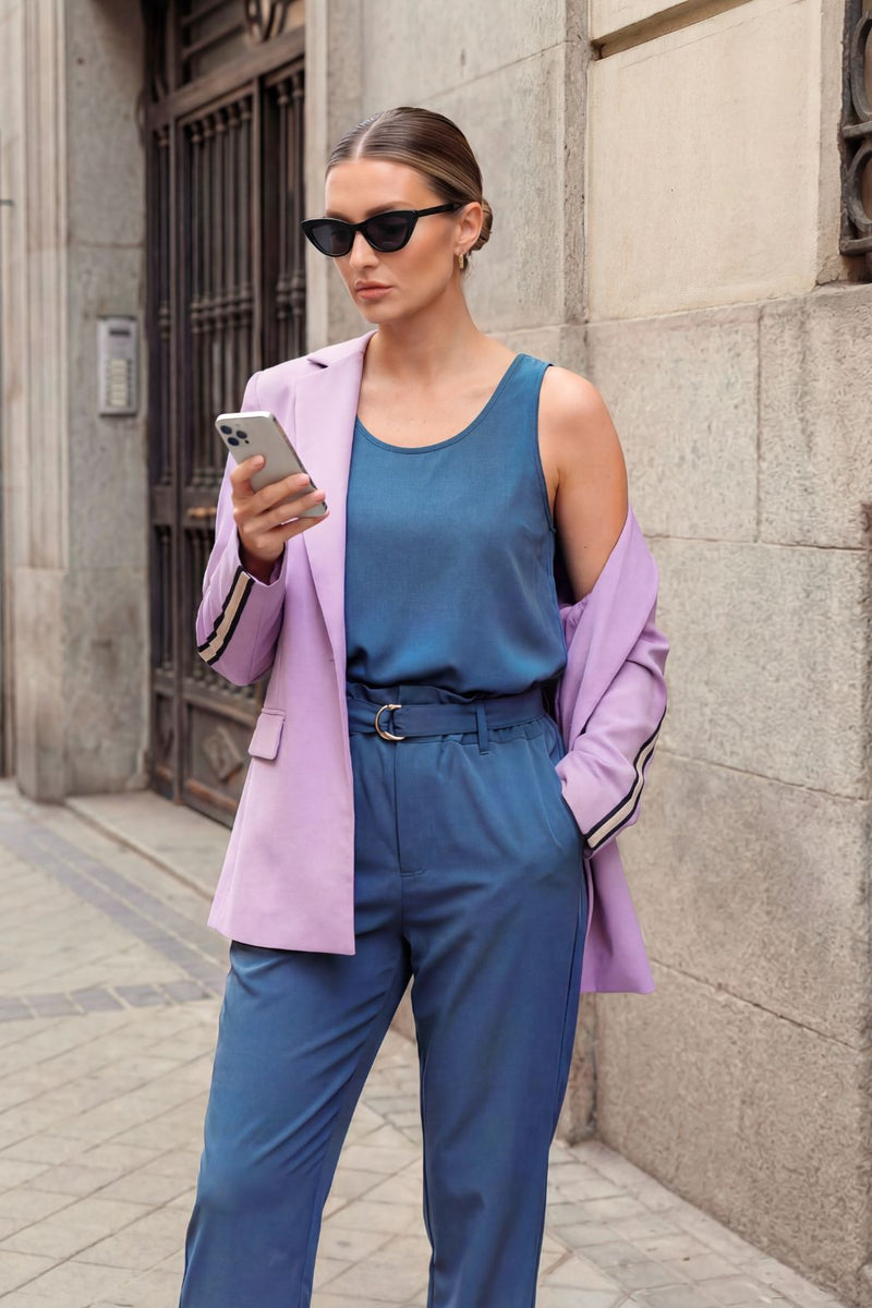 Teal Luxury Bias Cami