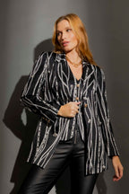 Black Chains Print Blazer Black Chains