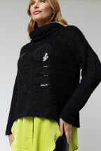 Black Fluffy Love Jumper