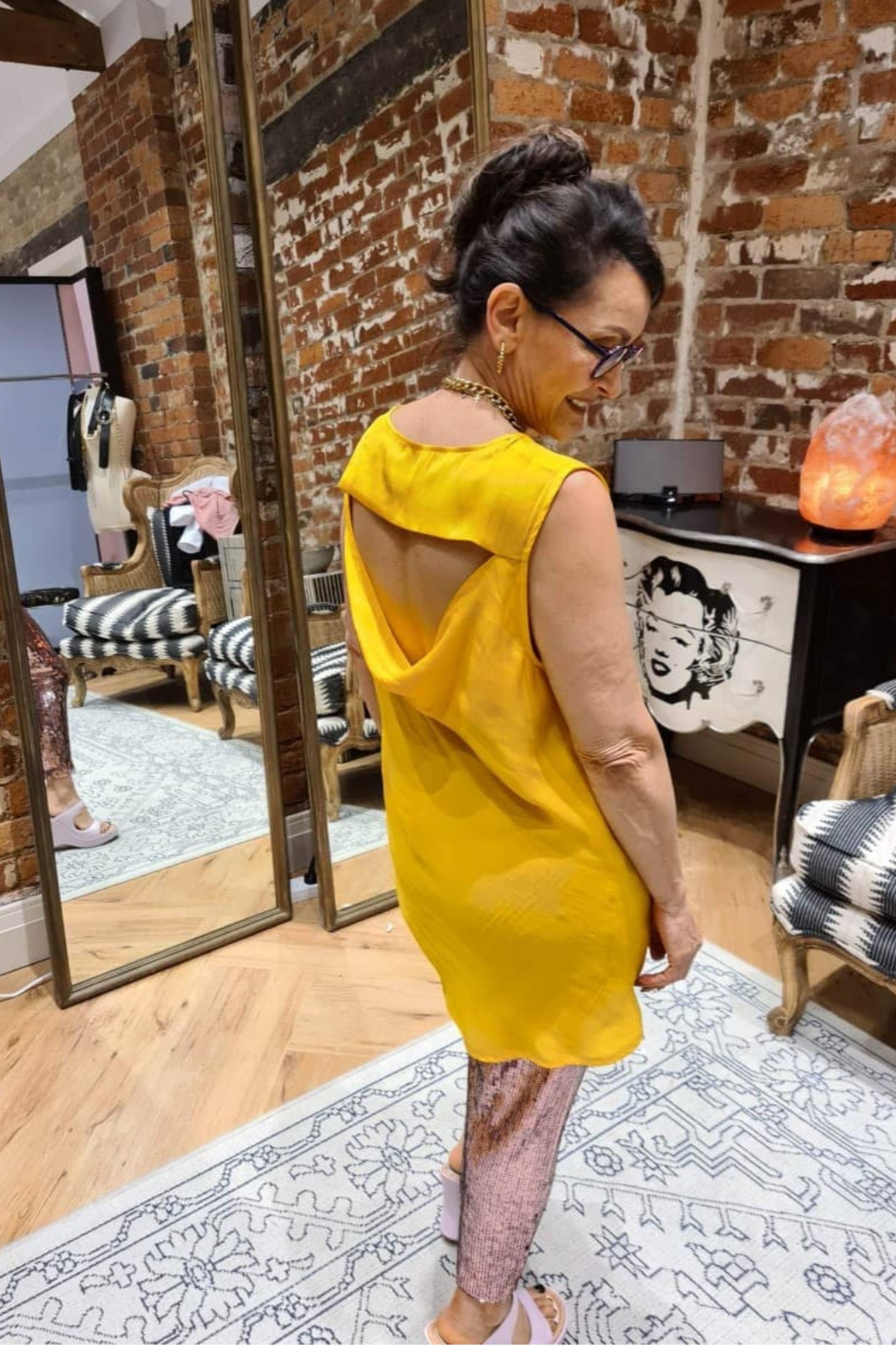 Yellow Seta Keyhole Cami - SALE