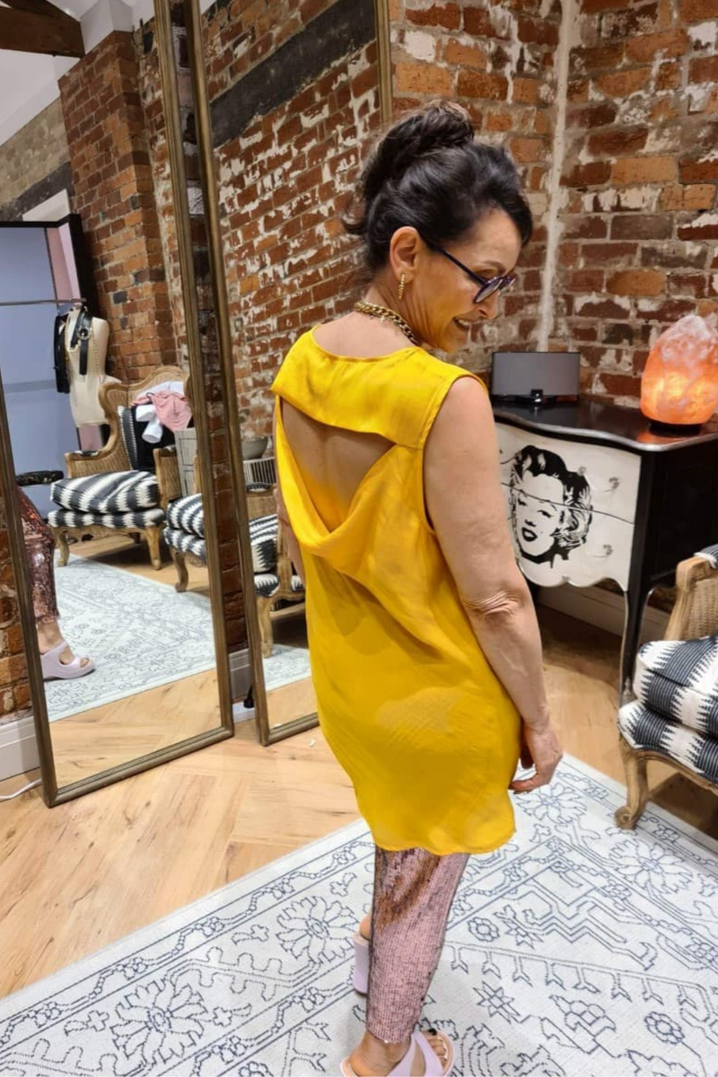 Yellow Seta Keyhole Cami - SALE