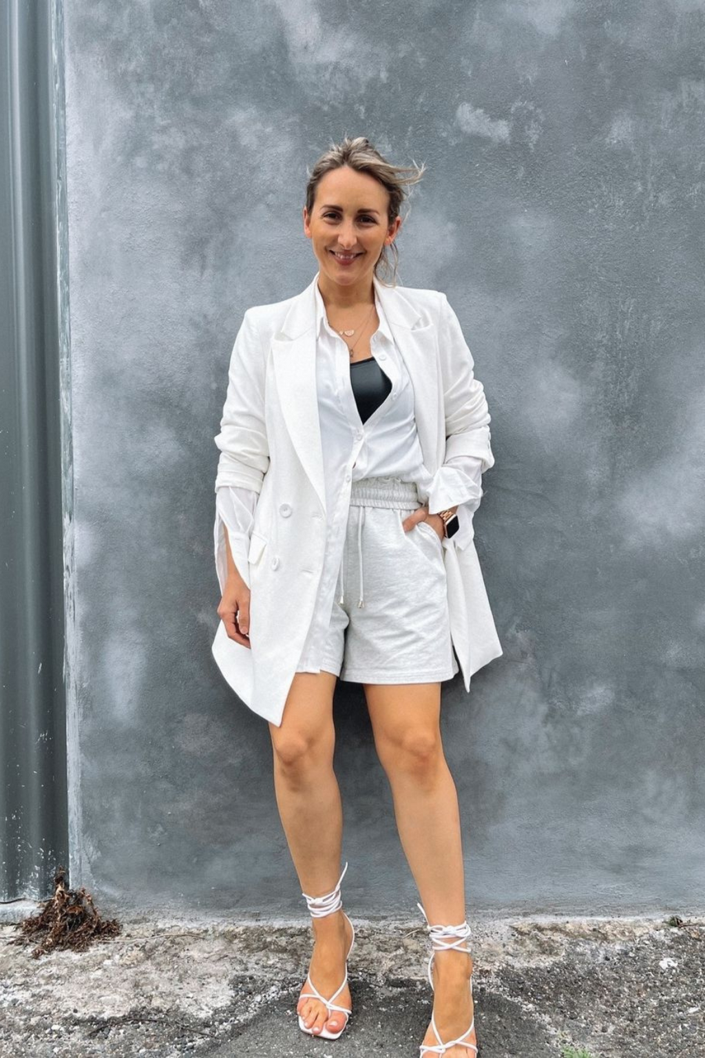 Ivory Marle Boyfriend Short - SALE
