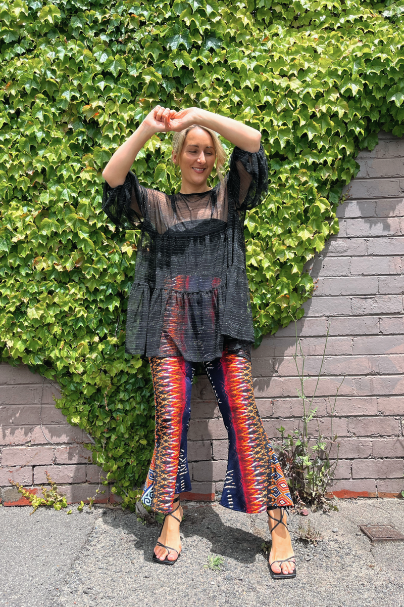 Mexico Print Crop Flare Pant - SALE