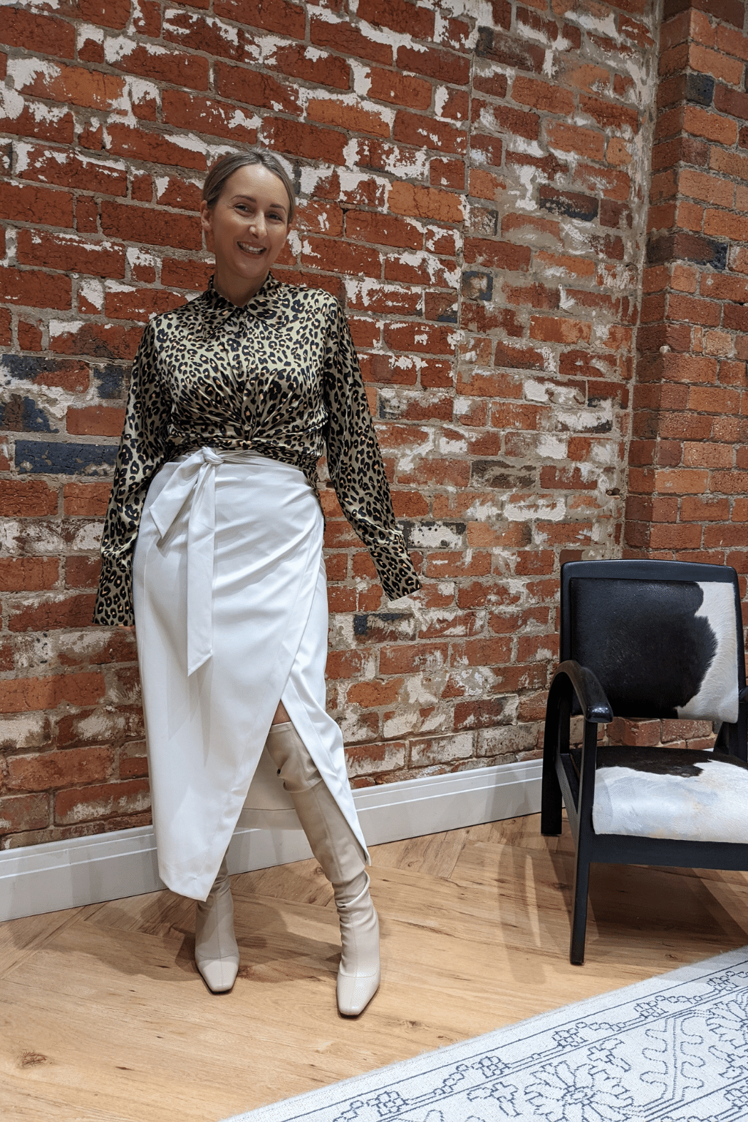 Sage Animal Silky Zhoush Shirt - SALE