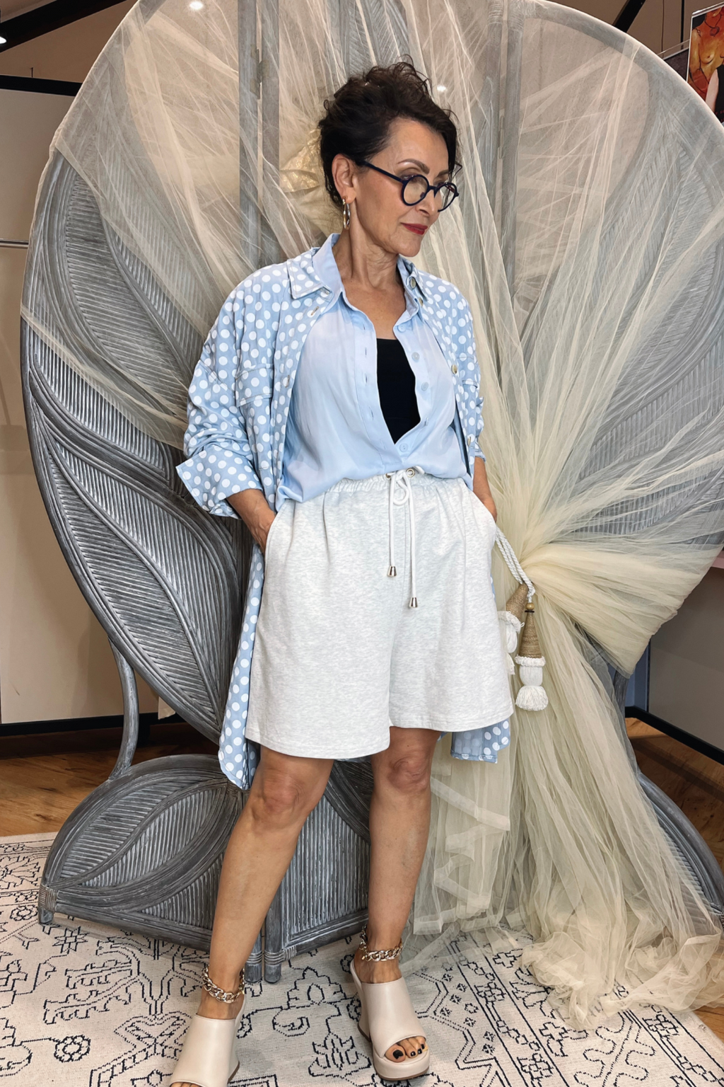 Pale Blue Seta Peta Shirt - SALE