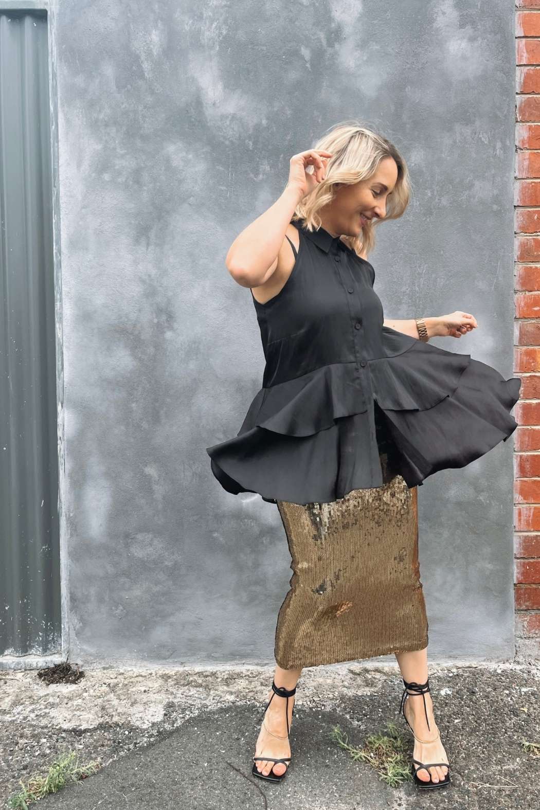 Black Seta Paris Cami - SALE