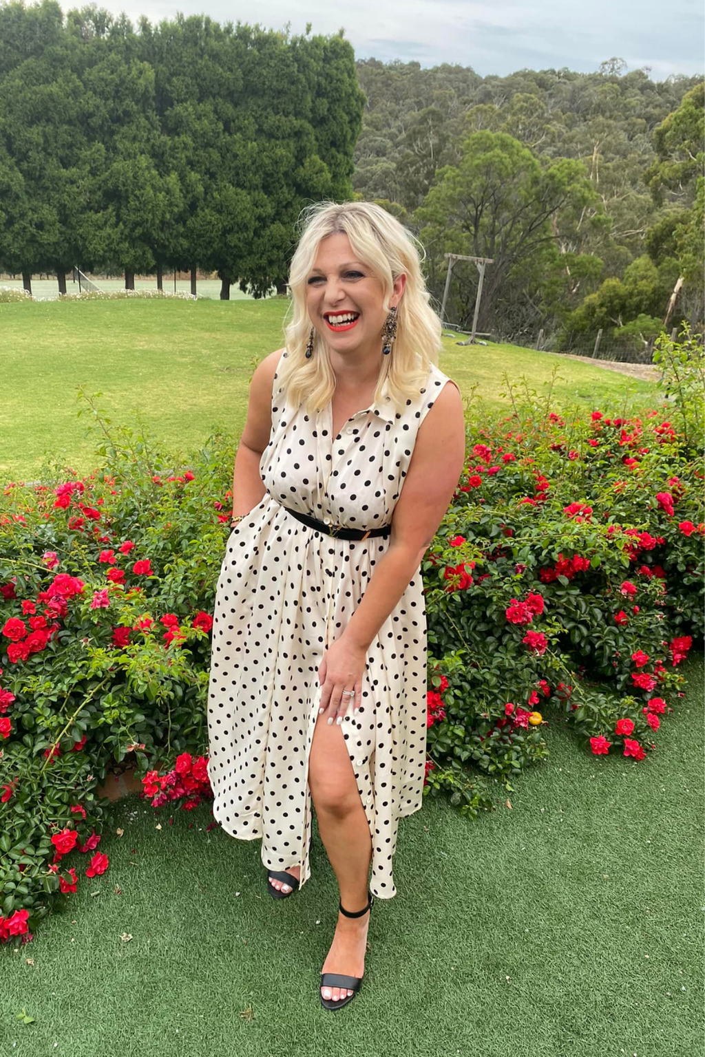 Ivory Spot Nano Drape Dress - SALE