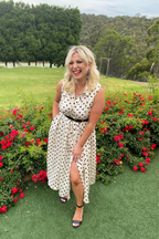 Ivory Spot Nano Drape Dress - SALE