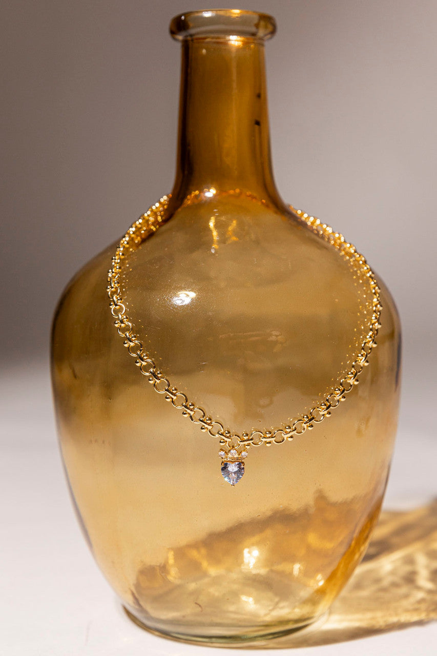 Rhinestone Crowned Heart S
