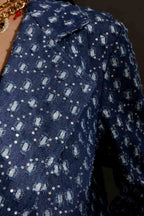 Dark Denim Sequin Jacket Dark Denim