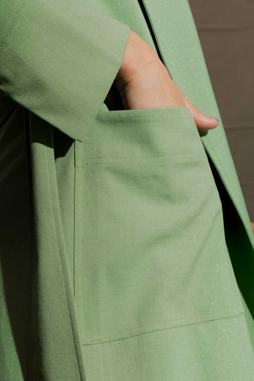 Mint / Navy Euro Splice Trench