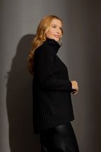 Black Cowl Neck Jumper Black S/M