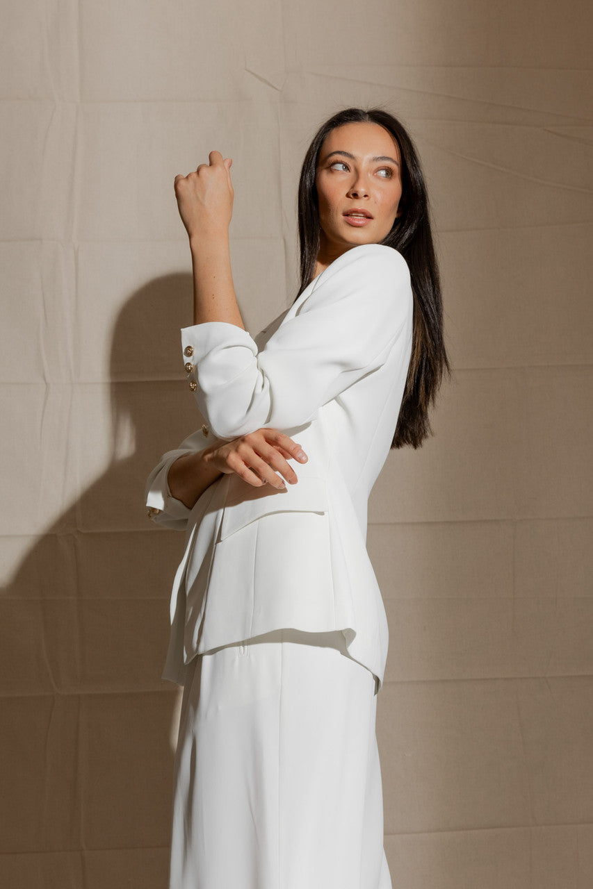 White Euro Sisca Blazer