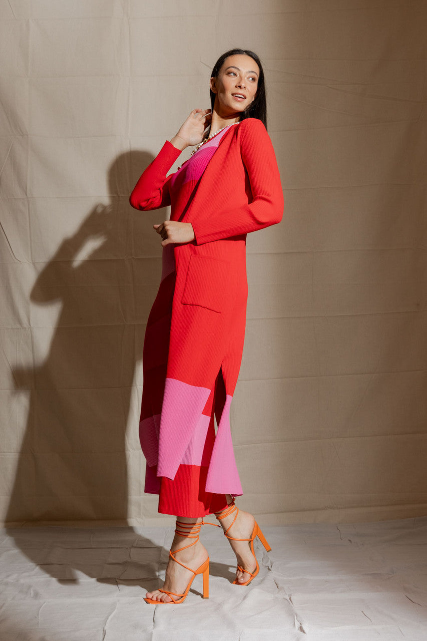 Red / Pink Knit Cardi