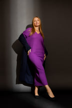 Purple Slouch V Neck Jumper Purple S/M
