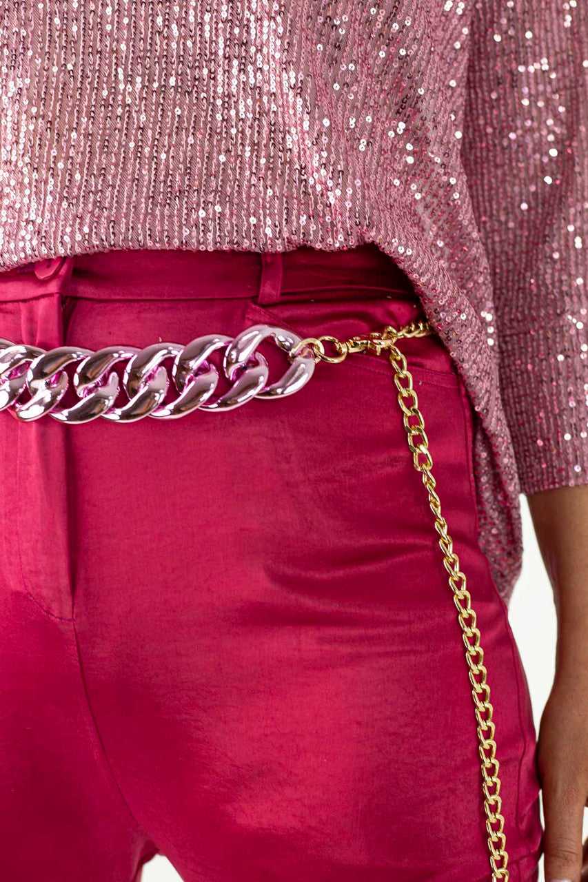 Pink And Purple Resin Belt