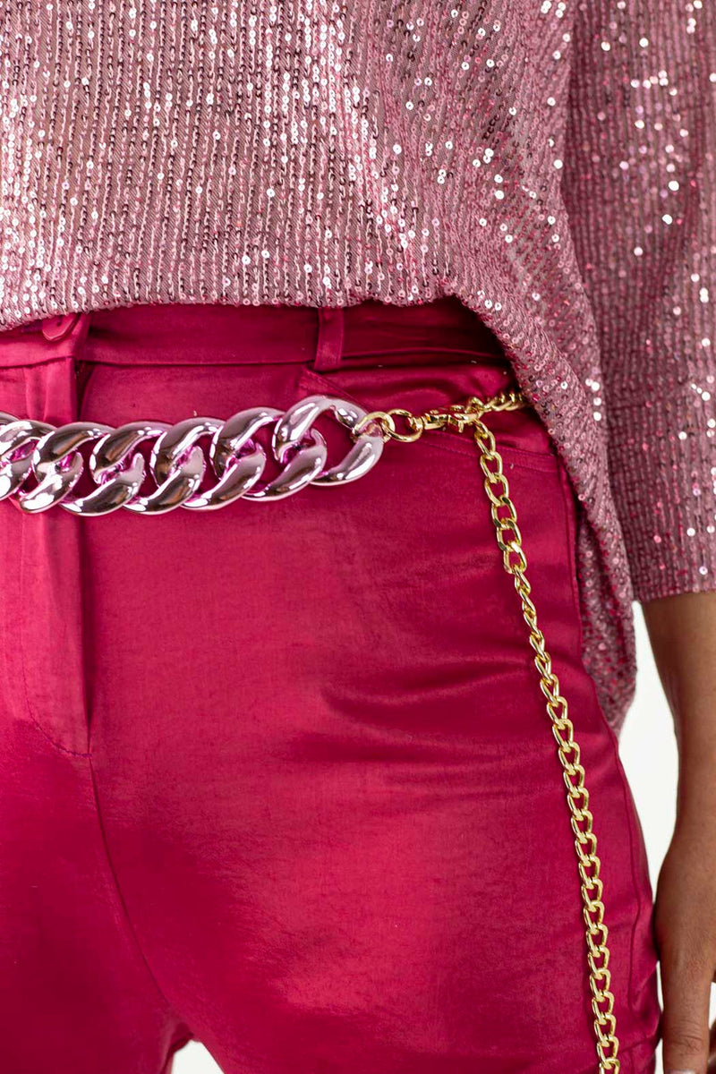 Pink And Purple Resin Belt