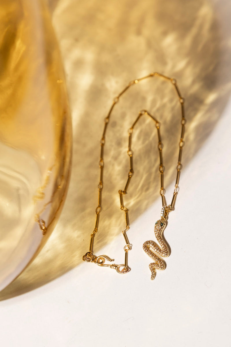 Gold Chain With Small Snake S