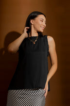 Black Ruffle Cami