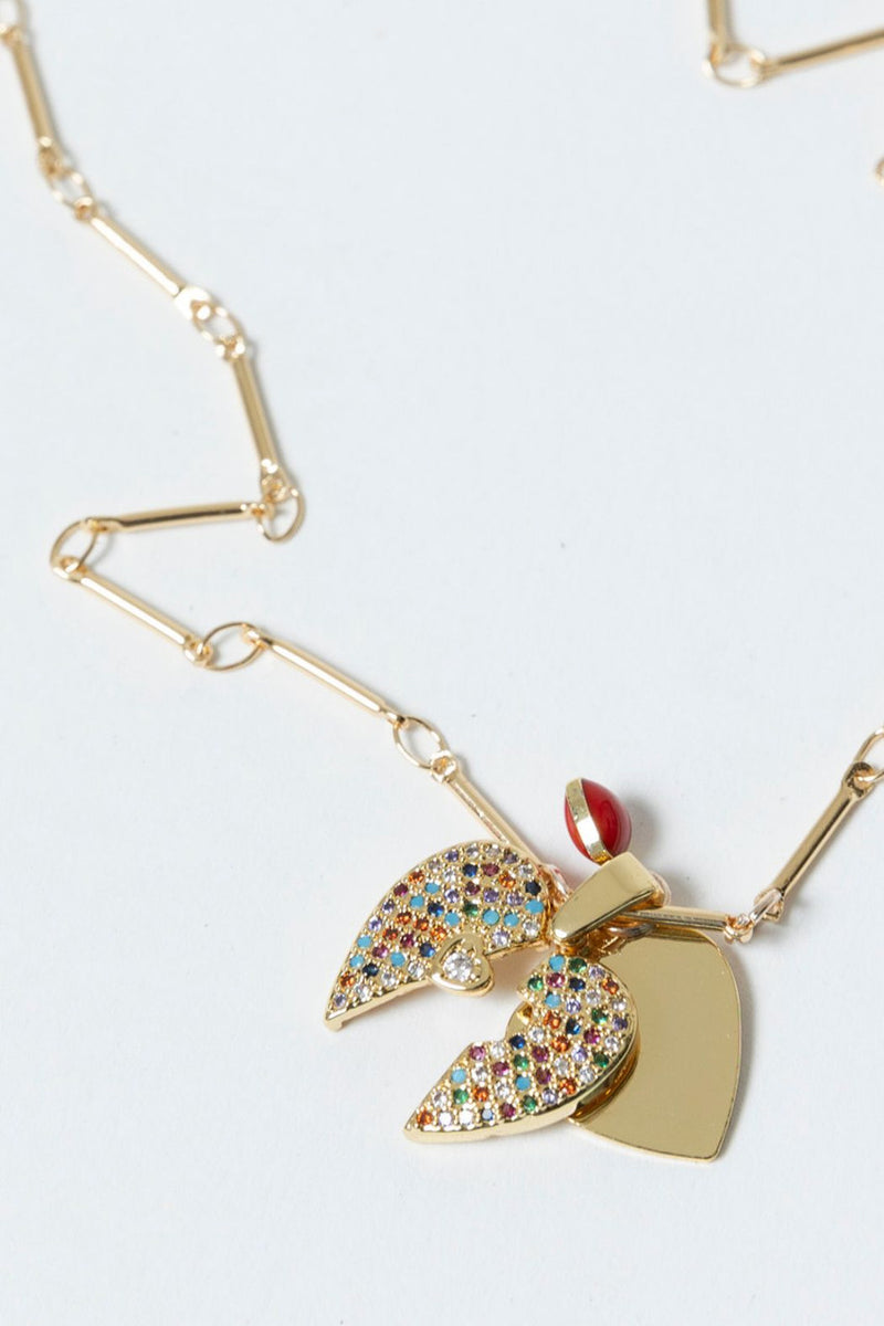 Gold Chain With Split Heart S