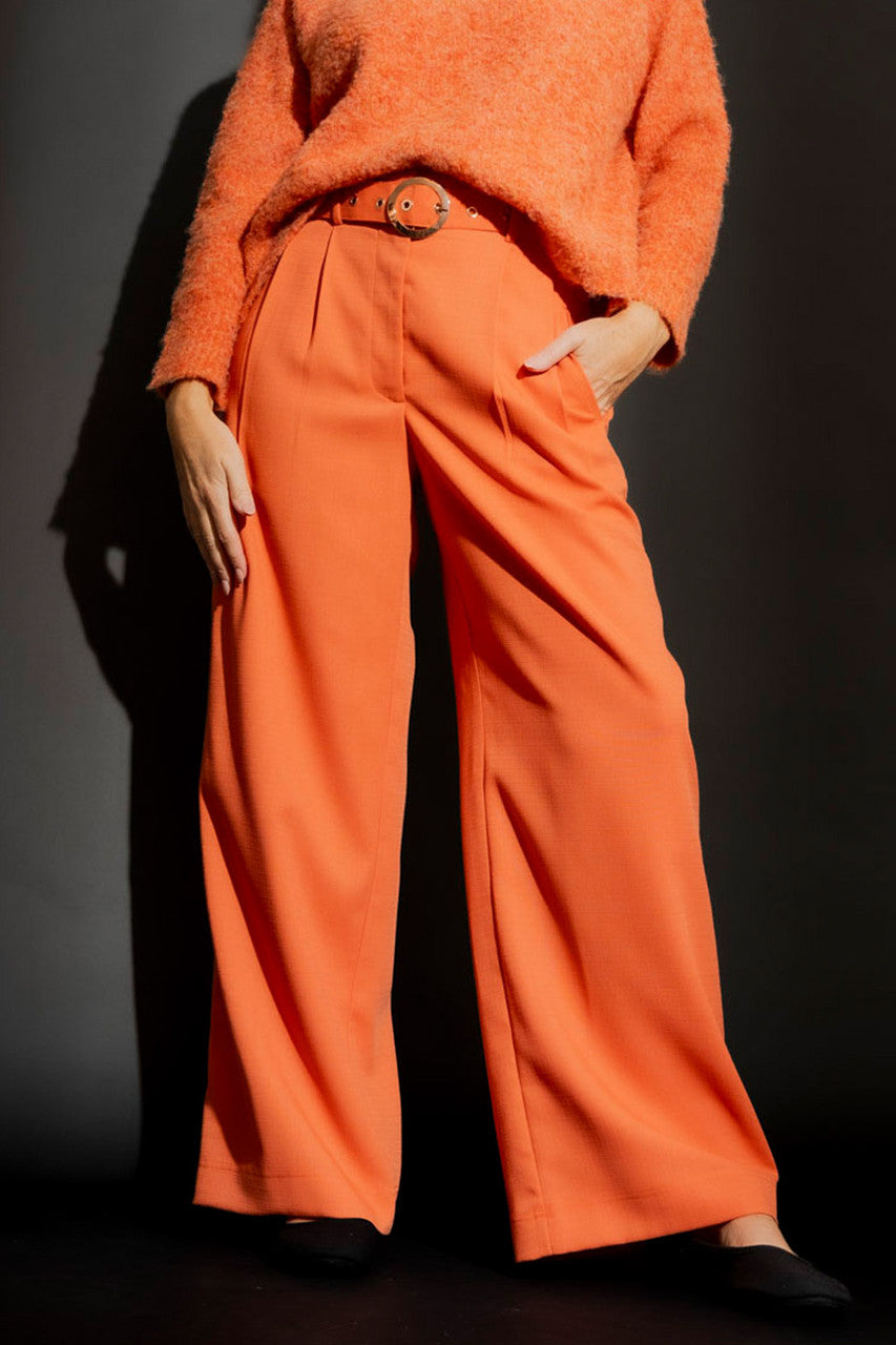 Orange Textured Cleo Pant