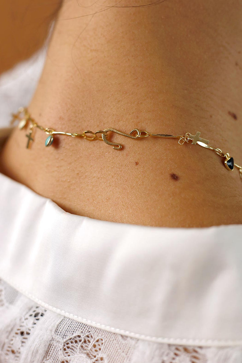 Multi 55cm Charm Necklace
