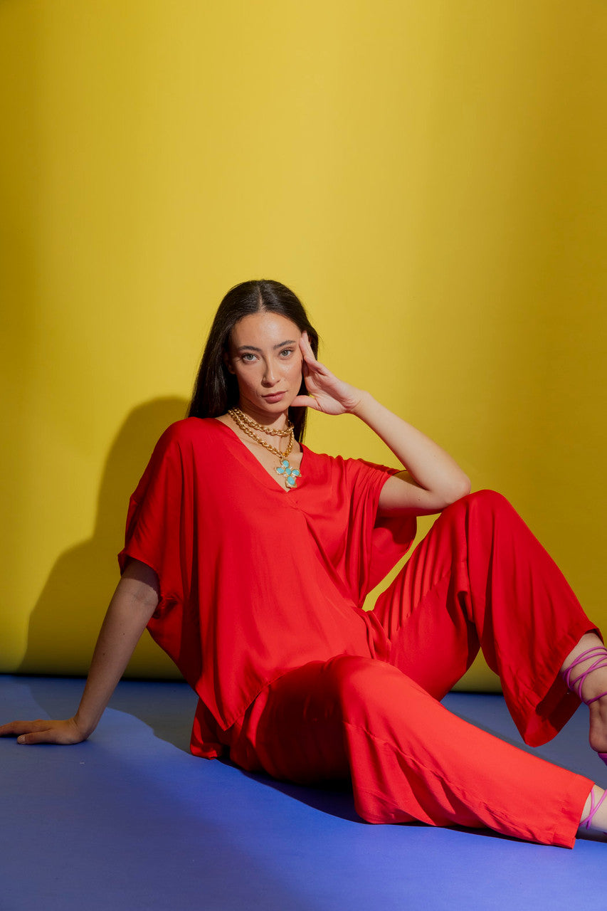 Red Bondi Top