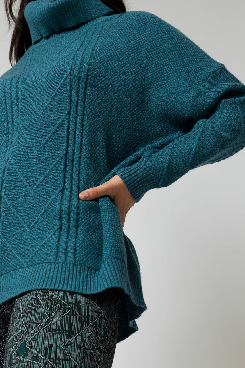 Petrol Roll Neck Jumper