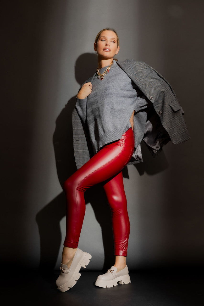 Red Croc Coated Miracle Pants