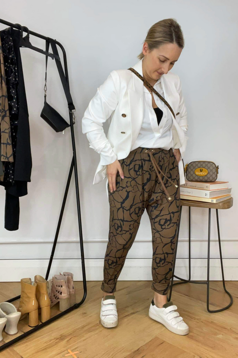 Mocha Bamboo Slouch Pants - FINAL SALE