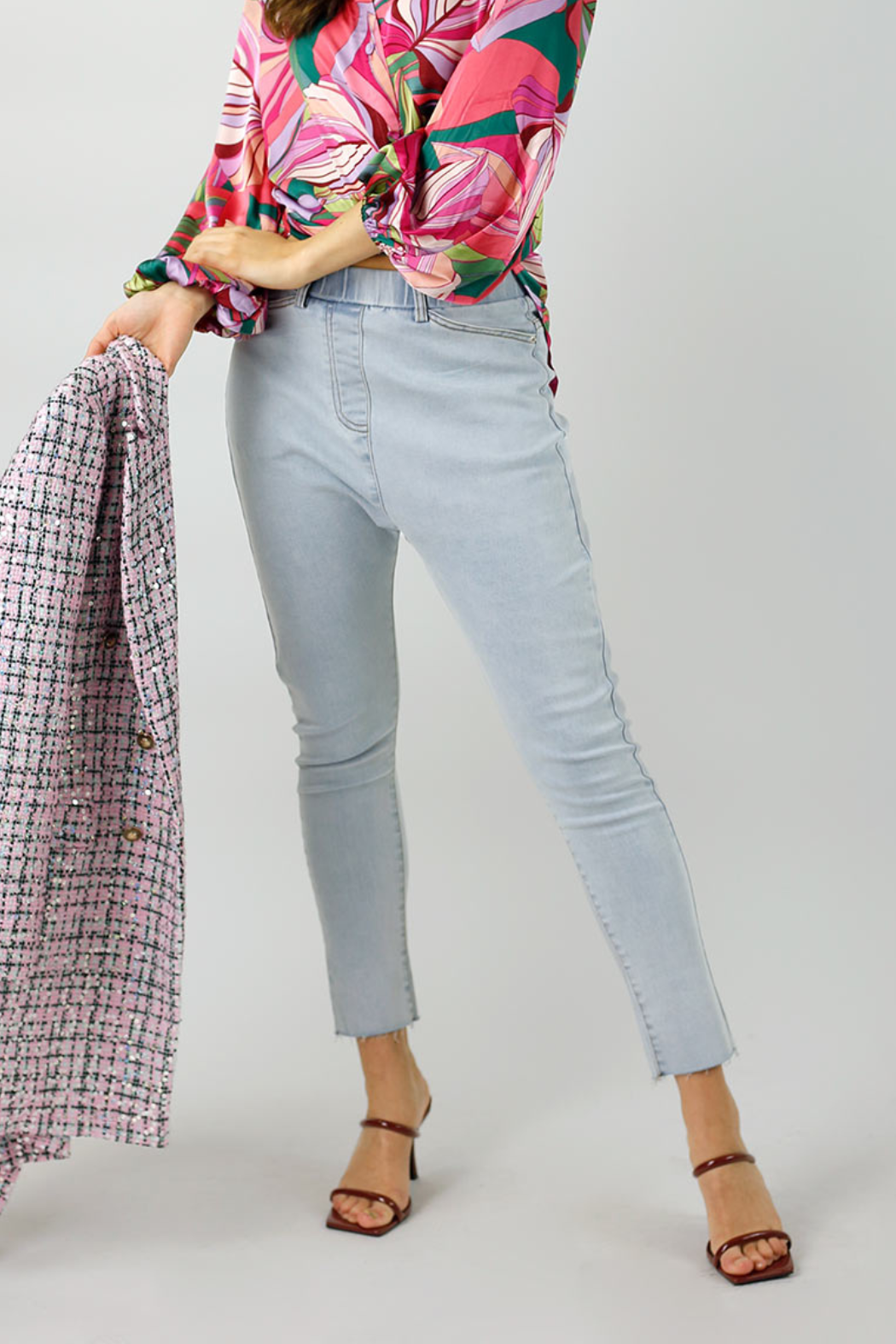 Light Denim Slouch Jeans