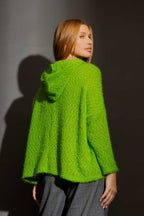 Chartreuse Fluffy Hoodie Jumper
