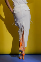 Ivory Parachute Cargo Skirt