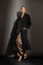 Black Lurex Zip Coat